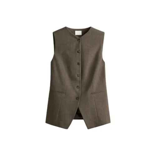 H M Темно-серый коричневый умбра женские майки