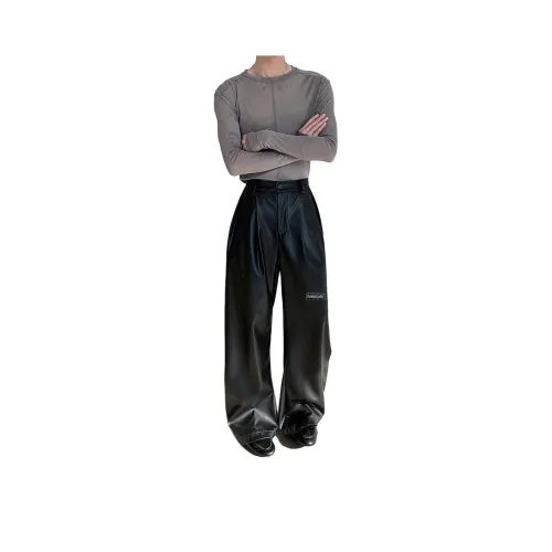 RVANGUARD Черные Унисекс Кожаные Штаны