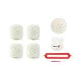 Сливочный кролик DIY Ручной шарф с тканью вязаный, украшение