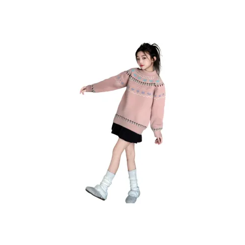 Mu Qingqing Розовые Свитера для школьного возраста