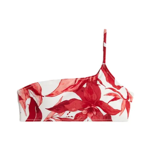 H M Белый Красный Узор Женские Бикини