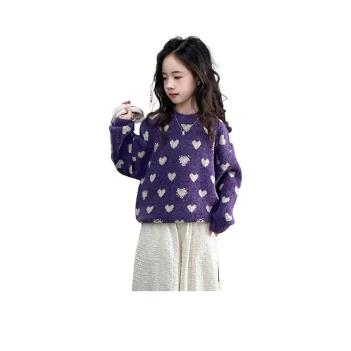 TLIT Фиолетовые Свитера для школьного возраста