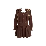 Коричневый, одежда, наборы