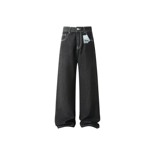 Fakeyoung Оригинальный Черный Деним Унисекс Джинсы