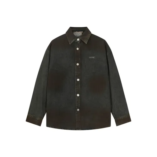 OISIS Винтаж Ржавый Желтый Женские Рубашки