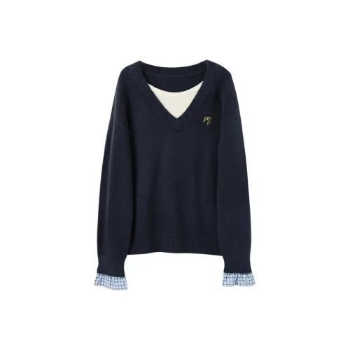 3COLOUR Темно-синий Синий Женский Трикотаж