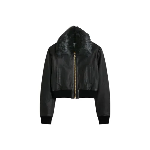 SCANLAN THEODORE Toscana Ожерелье-чокер Кожа Bomber Кожа Куртка Женские