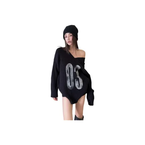 YICHEN Черный Женский Трикотаж