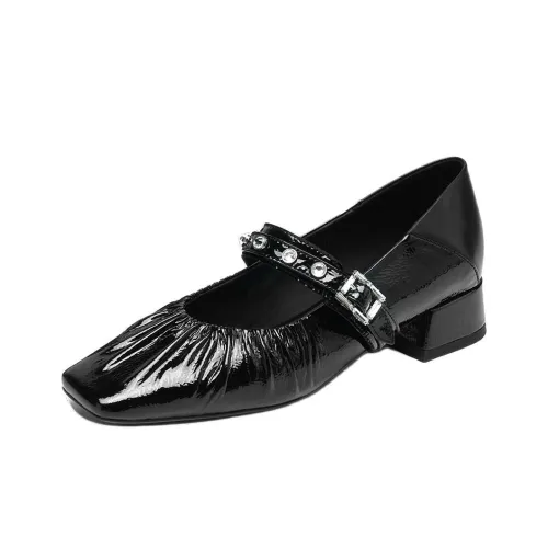 BEBE Грубый каблук Мэри Джейн туфли 3 см женские