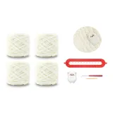 Сливочно-белая овца DIY Ручная шарф с тканью вязаной, волшебный инструмент