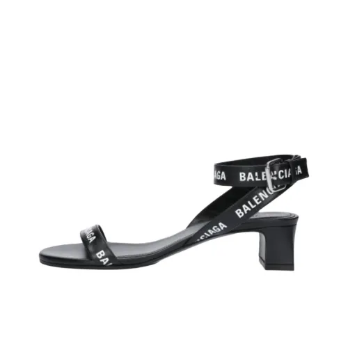 Balenciaga Круглые One Sandals с ремешком 4 см женские черные