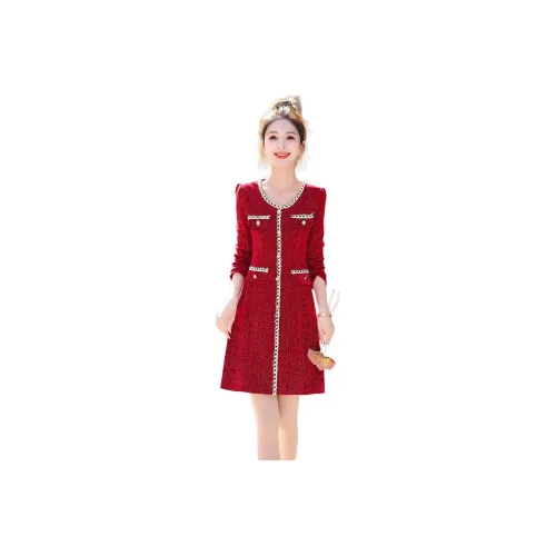 Fele.d Длинное платье с длинными рукавами женское