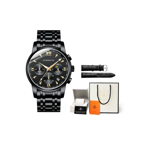 ROERDUM Кварцевый механизм ремешок из нержавеющей стали унисекс белый циферблат