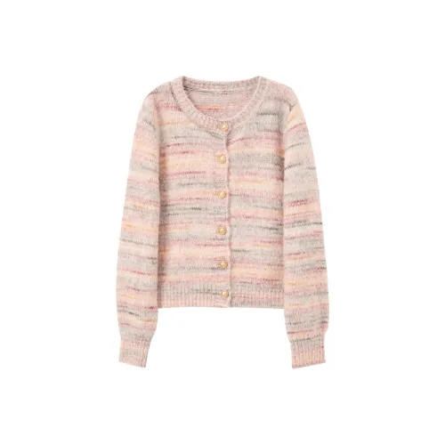 3COLOUR Трикотаж Женский Пастельный Розовый Полосы