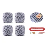 Серо-голубой медведь DIY ручной шарф с тканью вязаной, волшебный инструмент