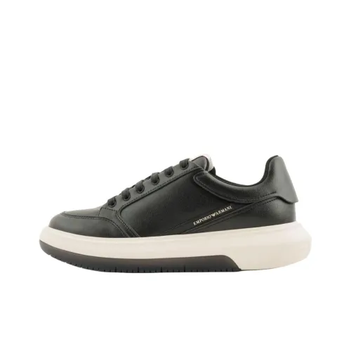 EMPORIO ARMANI Низкие кроссовки для скейтбординга Мужские Черные