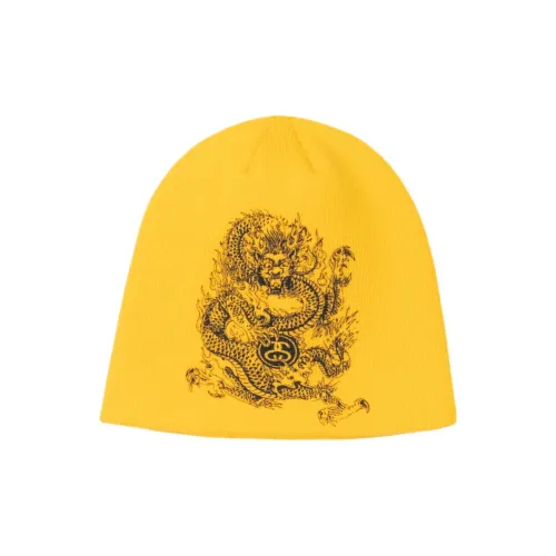 Stussy Акриловые Шапки-бини Унисекс Желтые
