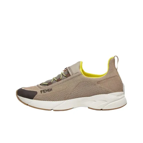 FENDI Faster Low Топ Спортивная Повседневная Обувь Женская Бежевая