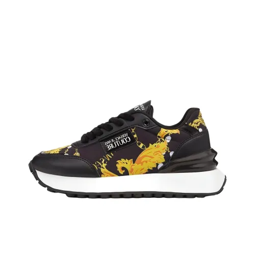 VERSACE JEANS Цепь Couture Низкий Топ Повседневная Обувь Женская Черный Желтый Белый