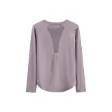 Серый, фиолетовый, с длинным рукавом