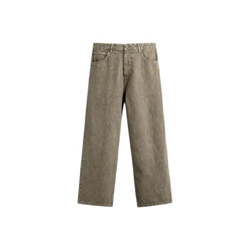 ZARA Light Khaki Men's Casual Pants ZARA Светлый Хаки Мужские Повседневные Брюки