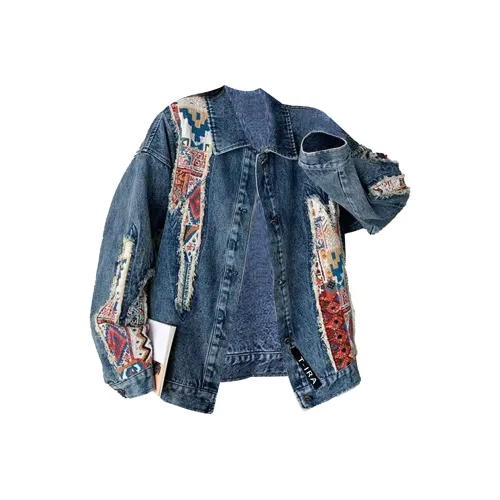 T IRA Синий Без Бренда Застежка Унисекс Куртки