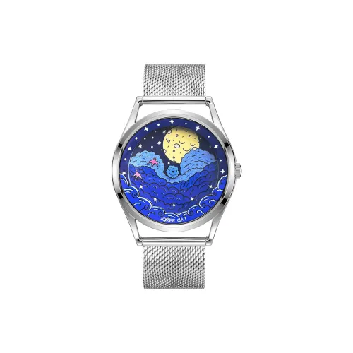 JOKER CAT Кварцевый механизм стальной ремешок унисекс синий циферблат