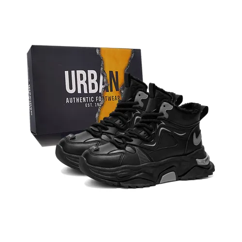 URBAN AUTHENTIC Износостойкий Легкий Противоскользящий Высокий Топ Толстая подошва Мужские кроссовки