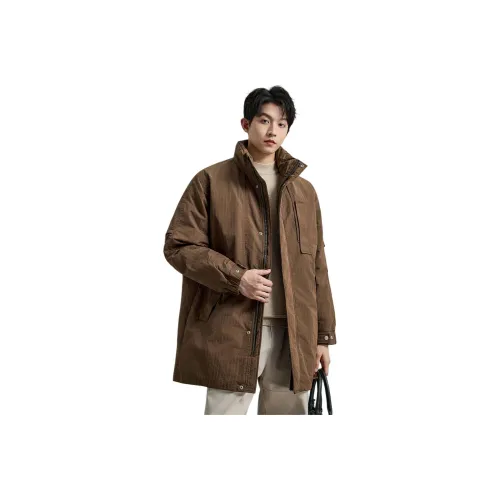 FAIRWHALE Кофейный Унисекс Пуховики