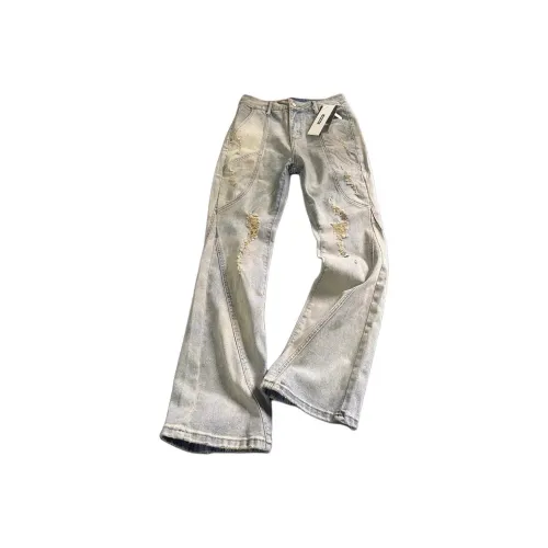 CORNILOT Желтые Грязные Унисекс Джинсы