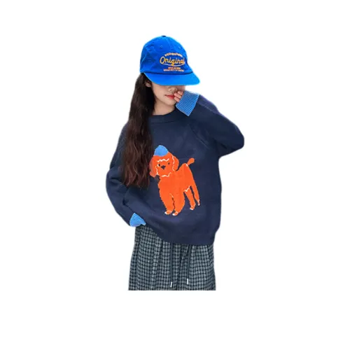 TLIT Темно-синие школьные свитера для подростков