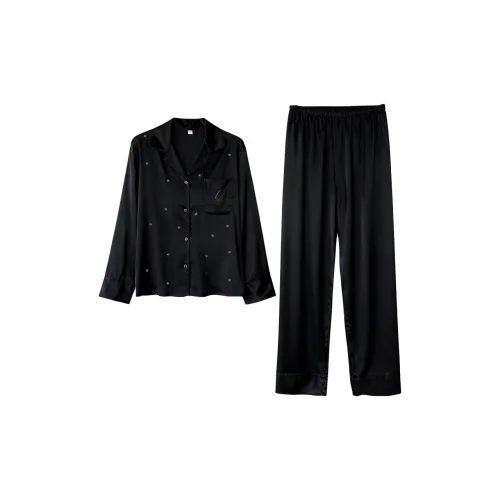 Daiyindie Осенние и зимние пижамы женские ледяной шелк с длинными рукавами штаны
