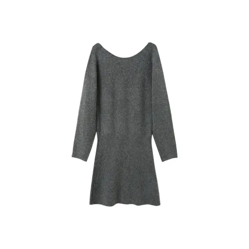 3COLOUR Длинное платье с длинными рукавами женское