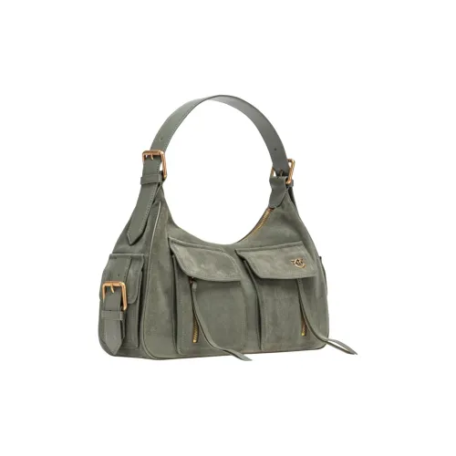 PINKO Сумка из коровьей кожи женский серый