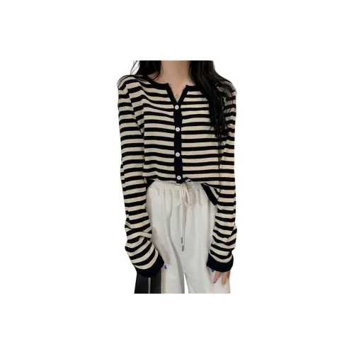 XIANSINIAO Черный Белый Женский Трикотаж