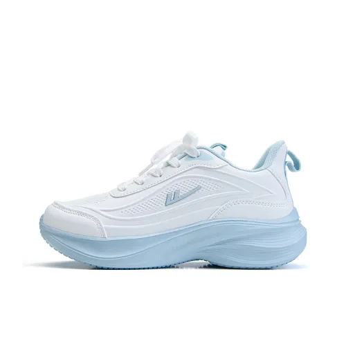 Warrior Амортизация Покрытие Устойчивый к истиранию Легкий Низкий Топ Беговые кроссовки Женские Белый Синий