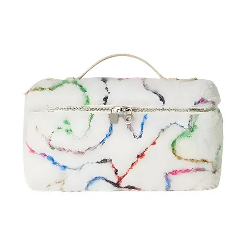 Loro Piana ExtraPocket Овчина Клатч Женская Белый с Айвори