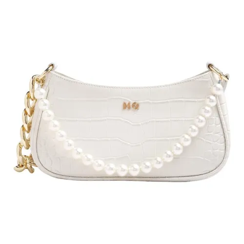 MQ Коровья кожа Сумка через плечо Сумка-багет Сумка Сумка через плечо Женская Белая Черная Коричневая