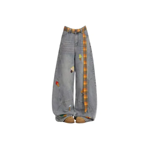 BIXING Blue Unisex Jeans BIXING Синий Унисекс Джинсы