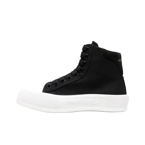 Alexander McQueen Deck High Топ Стильные Скейтбординги Мужской Черный