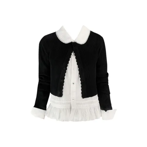 GRAYISMOON Рубашка + Кардиган Женская Рубашка