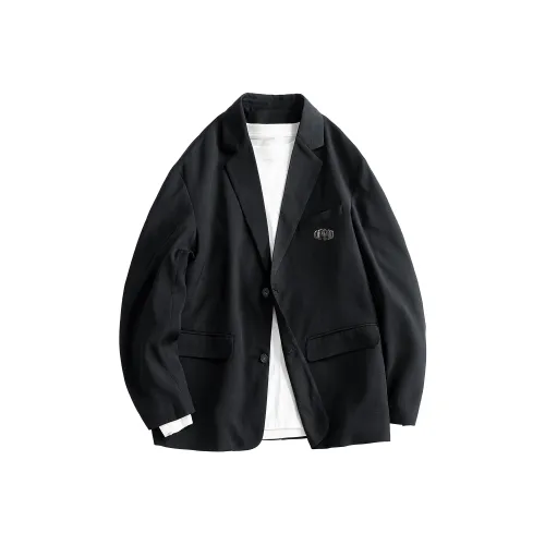 OPMO Черный [Съемный Бренд Brooch] Унисекс Деловые костюмы