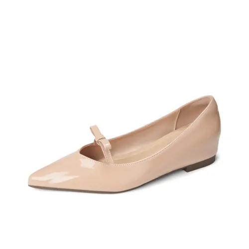 QITUMAUL Женские повседневные туфли цвет nude [Скрытый каблук 3 см] женские