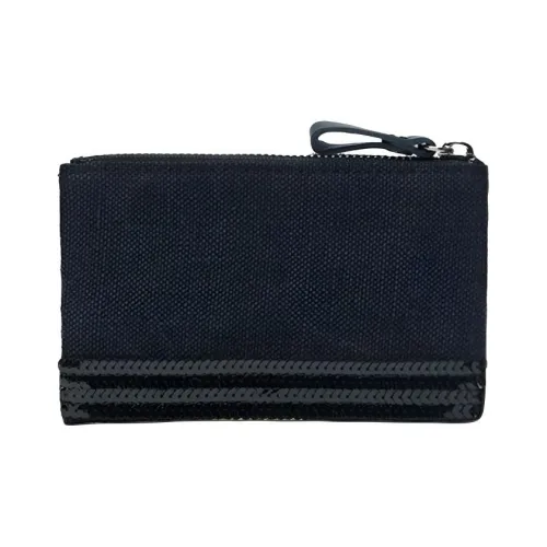 Vanessa Bruno Linen Canvas Clutch Bag Small Women's Black
