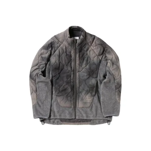 And Wander x ROA FW25 Лоскутное шитье Флис Куртка Куртки Пальто Унисекс