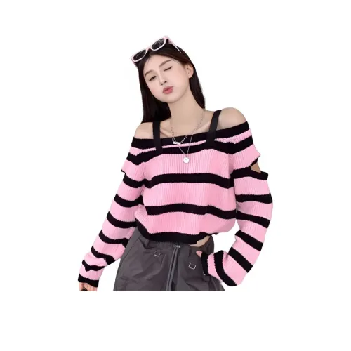 HAPG Розовый Трикотажная ткань Свитер Женские Трикотаж