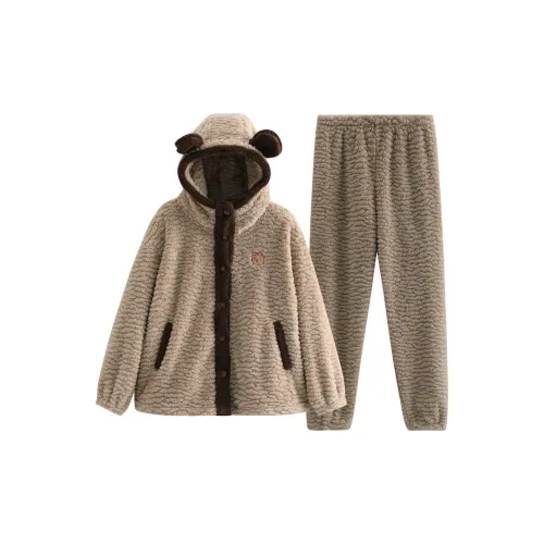 FENTENG FX26940450 Khaki Женские Пижамные Комплекты