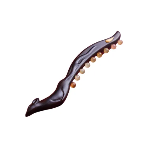 Zhou Guangsheng African Blackwood Жемчужный Фея Лиса Расческа Массаж Уход за волосами