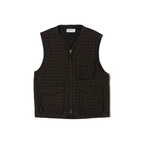 Universal Works Cedar Check Parachute Liner Gilet Vest Men's