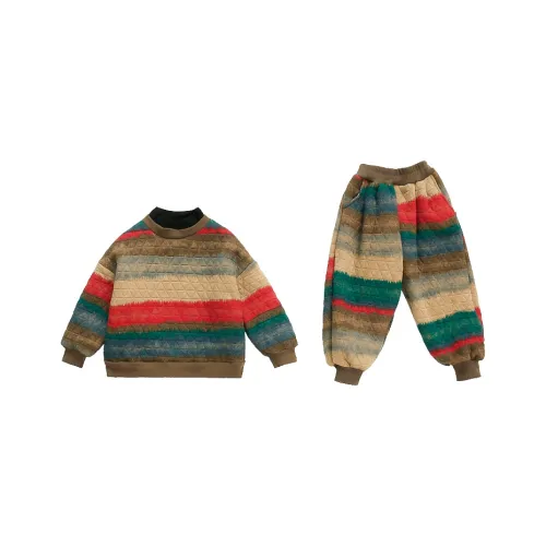 ZHIO Многоцветные полосы Kids Повседневная спортивная одежда